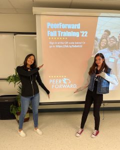 students get pumped for peerforward fall training