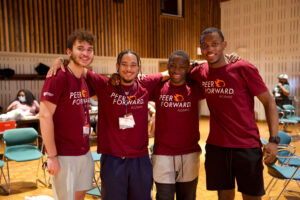 Jeremy Acaba and members of the PeerForward Alumni Support Team