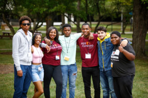 Chanel White, PeerForward volunteer and her writing team