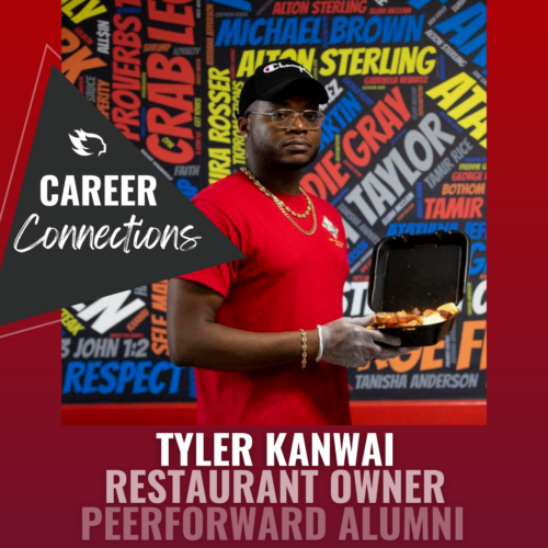 Career Connections graphic featuring Tyler Kanwai