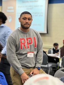 Mike Miles, Deloitte volunteer at a Fall Training Camp