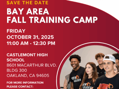 Bay Area fall training camp flyer for friday october 31st